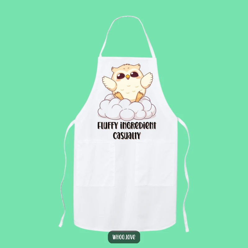 Funny Chubby Owl Cloud Tumbling Apron: Cook Up Laughs in the Kitchen