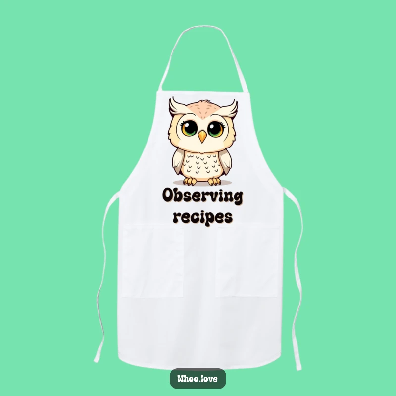Funny Owl Apron: Kitchen Curious Hooting Chef Wear, Hilarious Cooking Gift