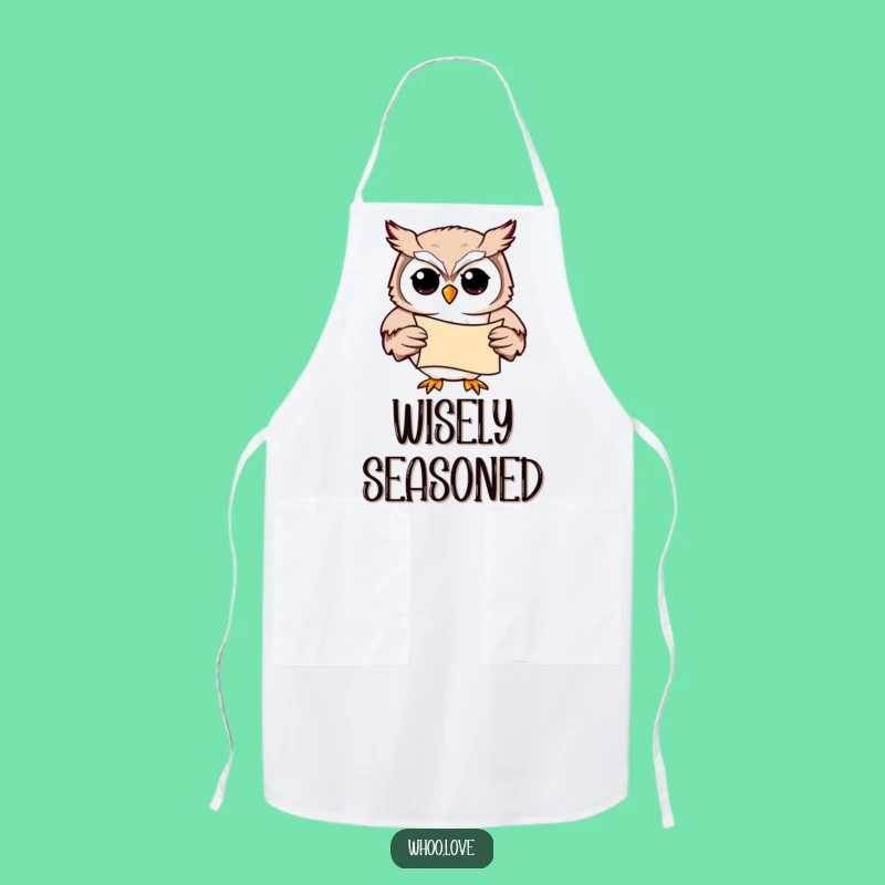 Funny Owl Professor Apron: Hilarious Outfit for Smart Cooks and Teachers