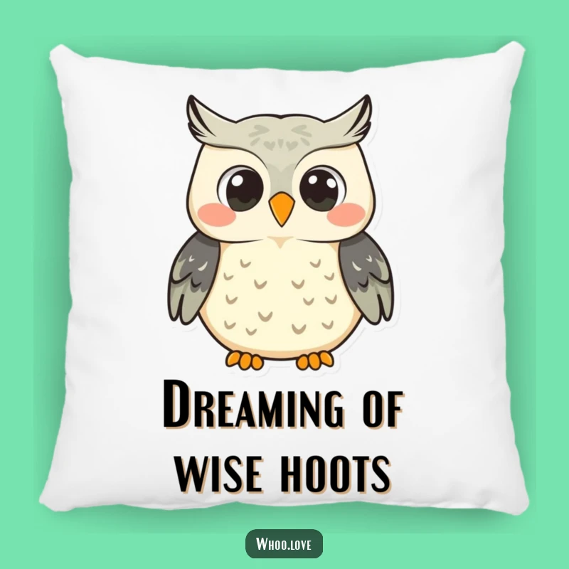 Funny Hooting Owl Pillow: Snuggle Up with Joyful, Smiling Comfort