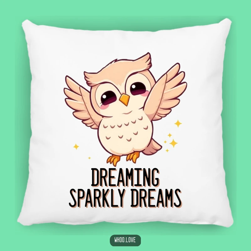 Funny Joyful Owl Pillow: Add Comfort and Sparkly Magic to Your Cozy Space