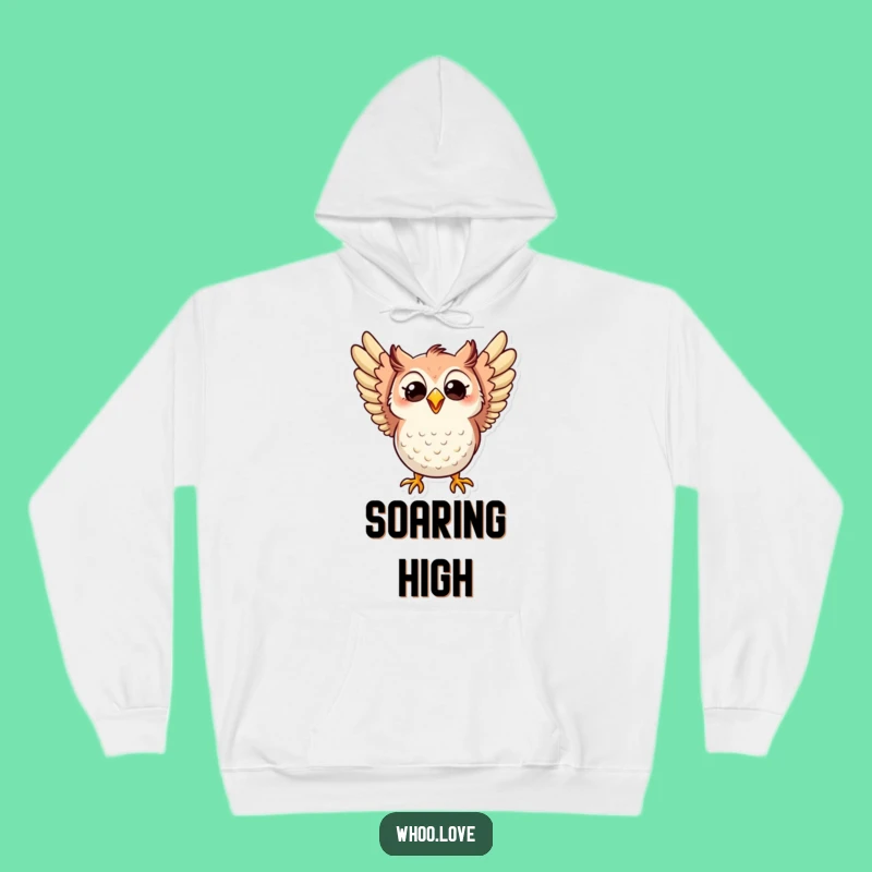 Funny Excited Owl Hoodie: Happy Character - Cozy Funny Gift for Enthusiasts