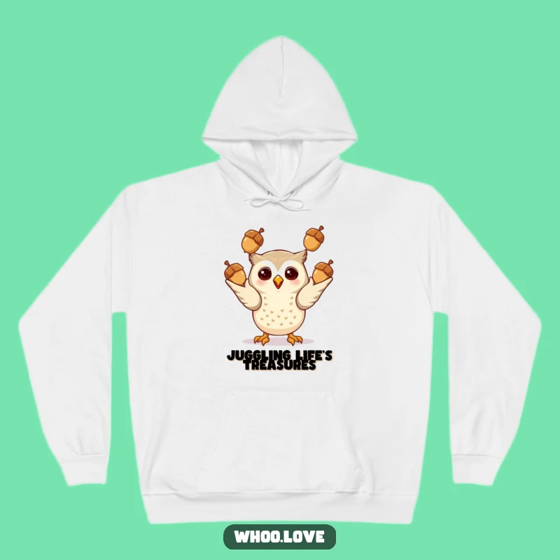 Funny Giddy Owl Juggling Hoodie - Cozy Fun for All Ages