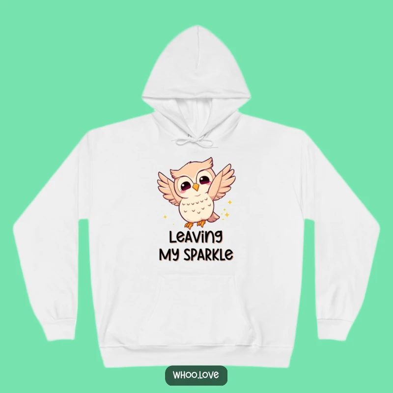 Funny Joyful Owl Hoodie: Stay Cozy and Magical with This Sparkly Pullover