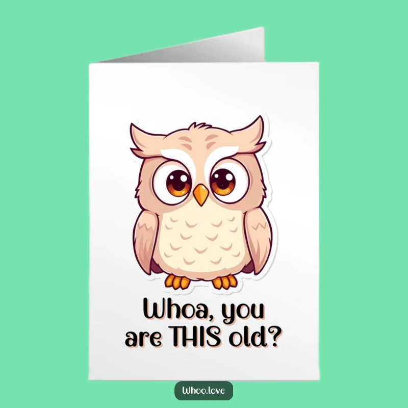 Free Printable Surprise Owl Birthday Card - Funny Downloadable Gift for Laughs