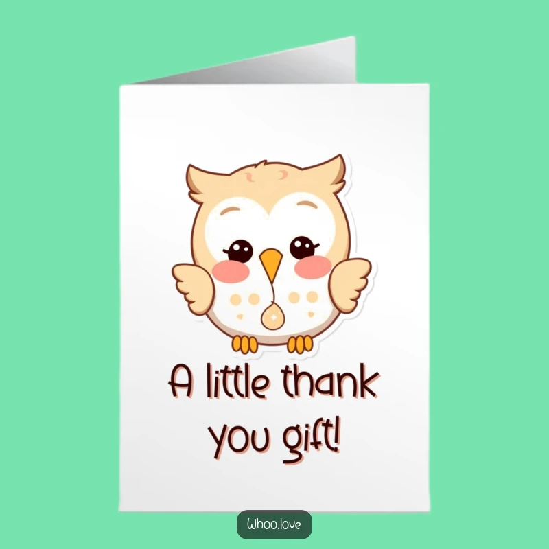 Free Printable Thank You Card: Owl's Shiny Token - Playful Gratitude Downloadable!
