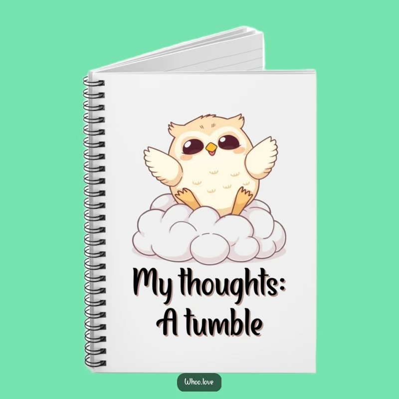 Funny Chubby Owl Cloud Tumbling Notebook: Jot Down Ideas with Giggle-Worthy Style
