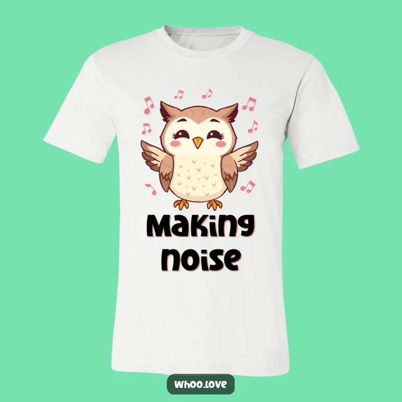 Funny T-Shirt: Musical Owl's Happy Hoot - Funky Funny Gift